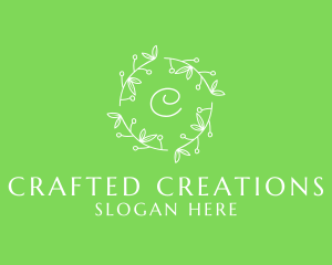  Ornamental Leaf Organic Produce logo design