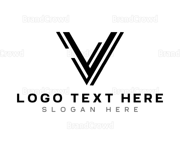 Geometric Company Letter V Logo