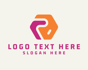 Hexagon - Media Business Letter R logo design