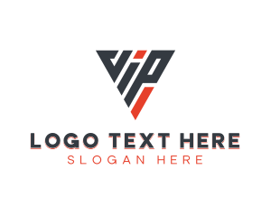 Lettermark - Triangle Modern VIP logo design