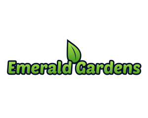 Cartoon Leaf Garden logo design