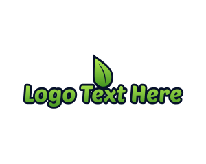 Leaf - Cartoon Leaf Garden logo design