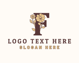 Cosmetics - Flower Cosmetics Letter F logo design