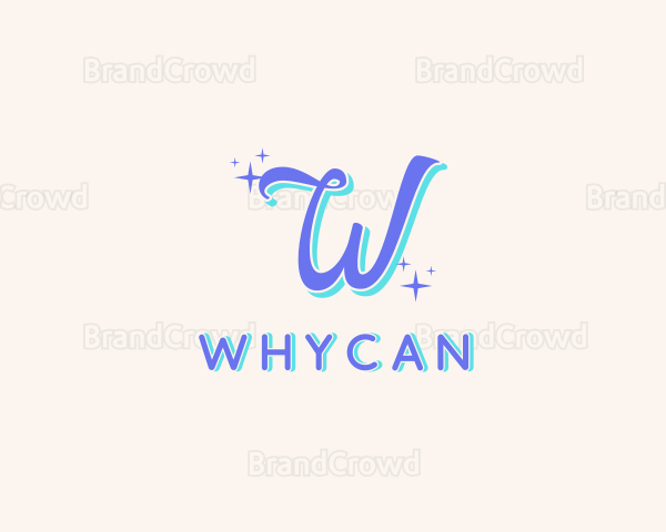 Cursive Shiny Beauty Logo