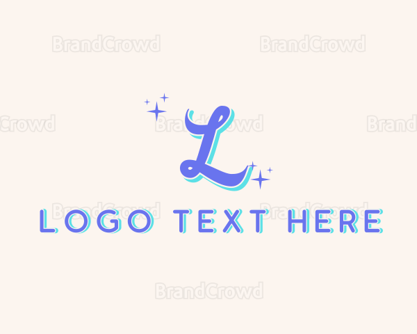 Cursive Shiny Beauty Logo