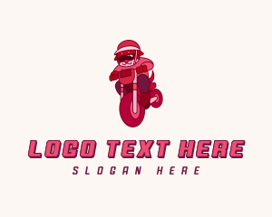 Motocross - Motorcycle Sports Dog logo design