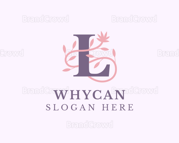 Floral Spa Letter L Logo