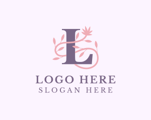 Scent - Floral Spa Letter L logo design