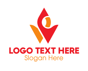 Burn - Modern Abstract Flame logo design