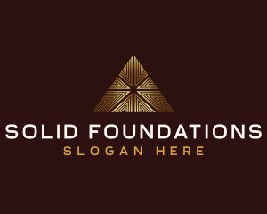 Gold Mine - Triangle Pyramid Premium logo design