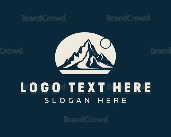 Mountain Hiking Trekking Logo