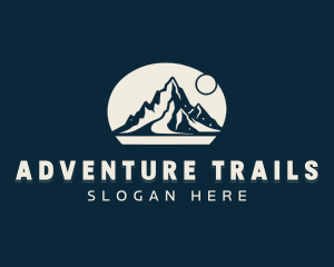 Mountain Hiking Trekking logo design