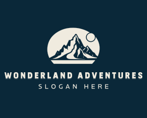 Mountain Hiking Trekking logo design