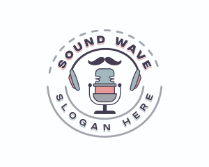 Mic - Mic Headphones Podcast logo design