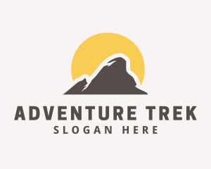 Backpacking - Mountain Peak Hiking logo design