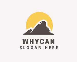 Backpacking - Mountain Peak Hiking logo design