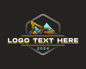 Construction - Digging Excavator Contractor logo design