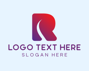 Gradient - Modern Digital Letter R logo design