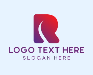 Mobile Application - Modern Digital Letter R logo design