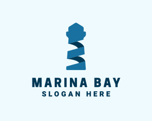 Blue Ribbon Lighthouse  logo design