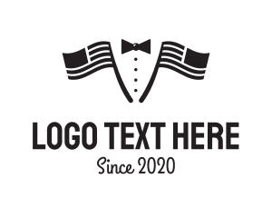 Grooming - USA American Flag Tuxedo logo design