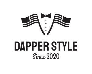 Dapper - USA American Flag Tuxedo logo design