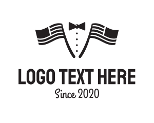 Bowtie - USA American Flag Tuxedo logo design