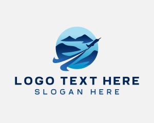 Travel Guide - Island Airplane Travel logo design