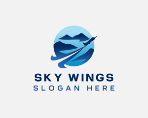 Island Airplane Travel logo design