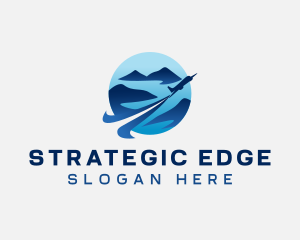 Travel - Island Airplane Travel logo design