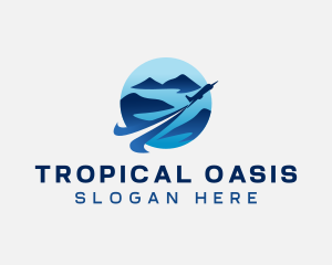 Island Airplane Travel logo design