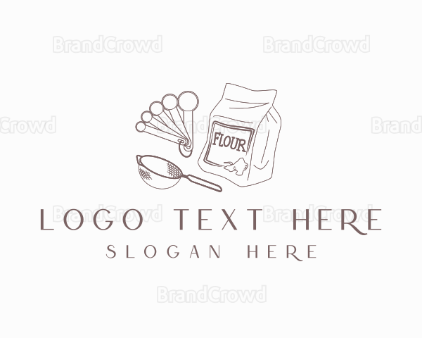 Flour Baking Utensils Logo