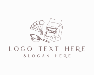 Flour - Flour Baking Utensils logo design