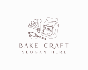 Flour Baking Utensils logo design