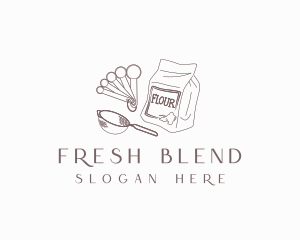 Ingredients - Flour Baking Utensils logo design