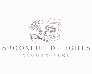 Flour Baking Utensils logo design