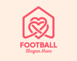 Pink - Pink House Heart logo design