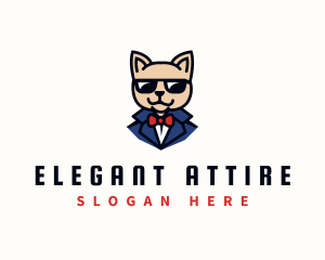 Cool Sunglass Cat logo design