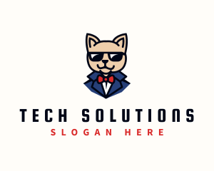 Cat - Cool Sunglass Cat logo design