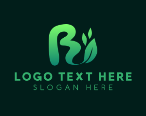 Leaf - Herbal Leaf Letter B logo design