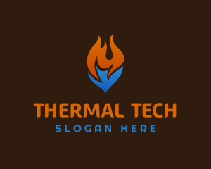 Blaze Cooling Fuel Thermal logo design