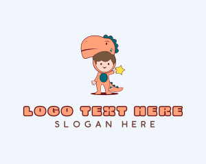 Dinosaur - Kid Dinosaur Costume Party logo design