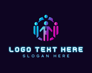 Network - People Employee Organization logo design