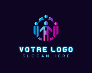 Social - People Employee Organization logo design