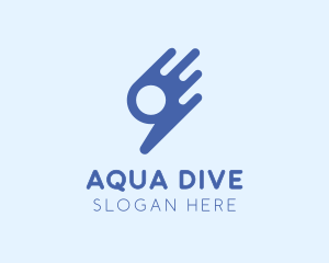 Diving - Dive Swimmer Number 9 logo design