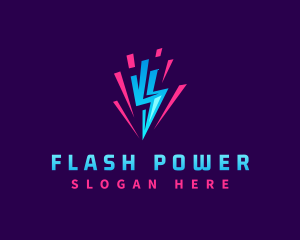 Power Lightning Bolt logo design