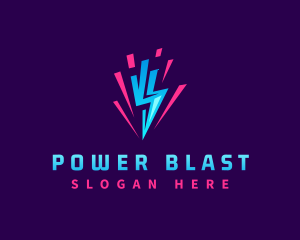 Power Lightning Bolt logo design