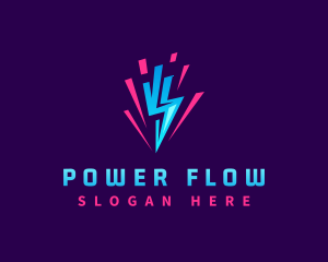 Power Lightning Bolt logo design