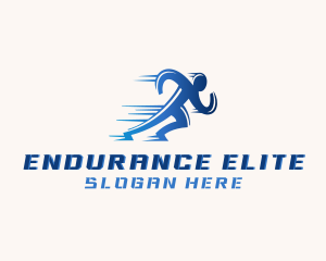 Marathon - Athlete Running Marathon logo design