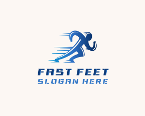 Running - Athlete Running Marathon logo design